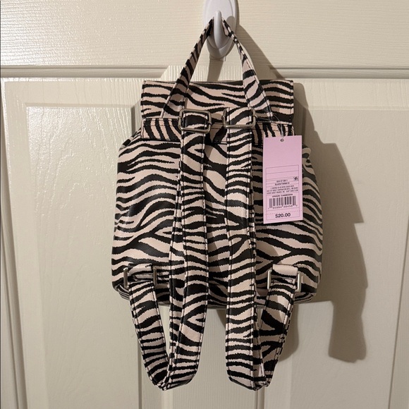 Zebra Print Mini Backpack - Picture 2 of 5